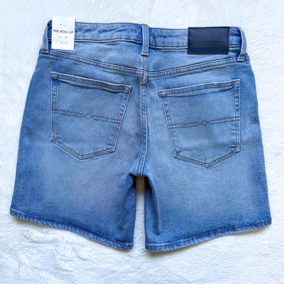 Lucky Brand The Roll Up Distressed Midrise Stretch Denim Jean Shorts - Picture 2 of 10